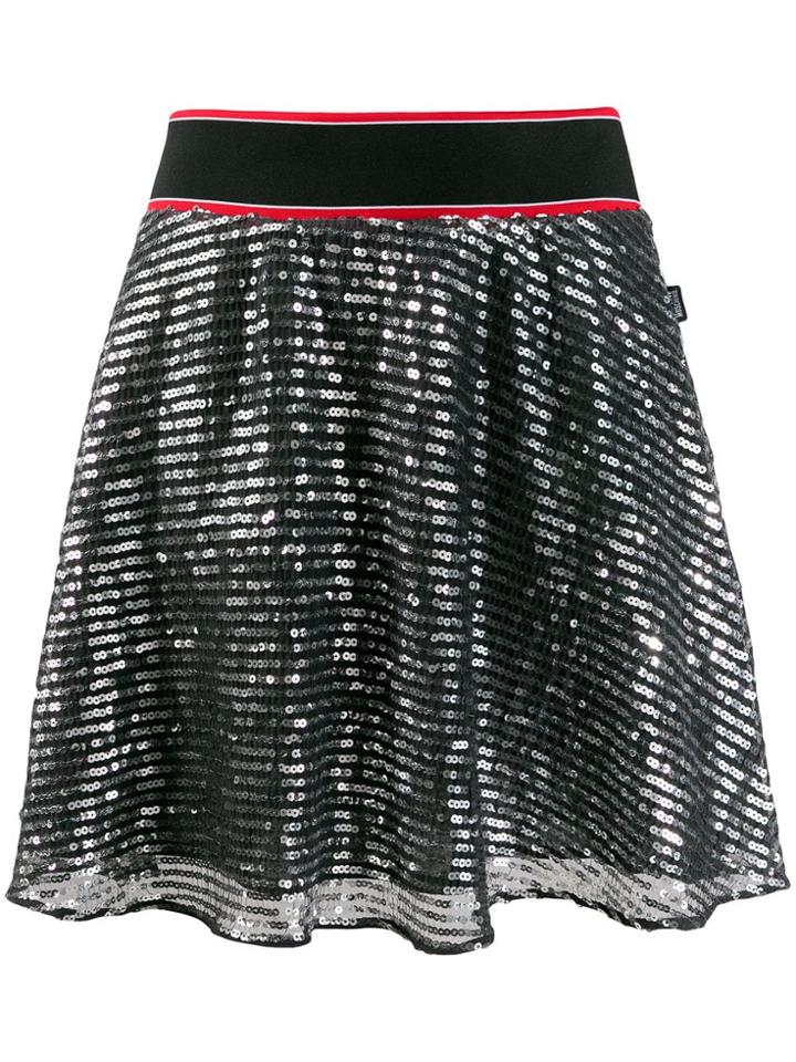 Love Moschino Sequinned Mini Skirt - Black