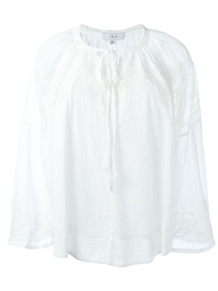 Iro Wide Sleeve Crochet Detail 'kaylia' Blouse