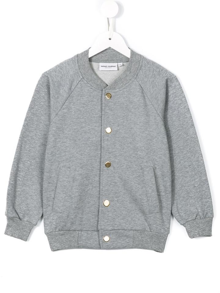 Mini Rodini Wolf Patch Varsity Jacket, Boy's, Size: 7 Yrs, Grey