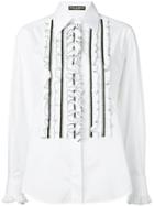 Dolce & Gabbana Ruffle Bib Shirt - White