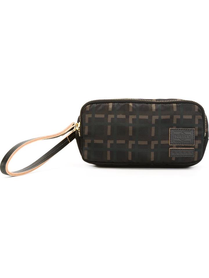 Marni Marni X Porter Checked Wash Bag