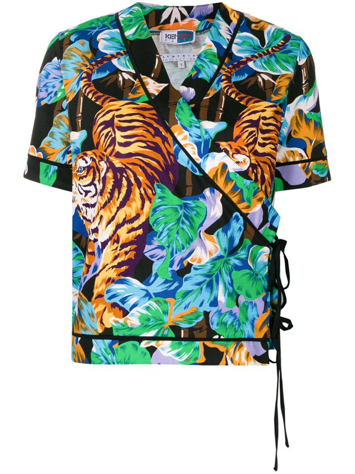 Kenzo Bamboo Tiger Kimono Top - Multicolour