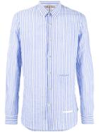 Dnl - Striped Shirt - Men - Cotton - 42, Blue, Cotton
