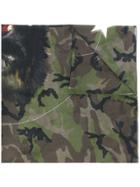 Givenchy Monkey Brothers Camo Printed Scarf - Green