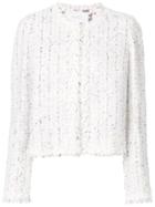 Giambattista Valli Cropped Tweed Jacket - White