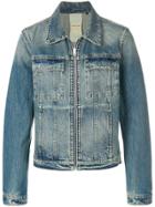 Helmut Lang Zipped Denim Jacket - Blue