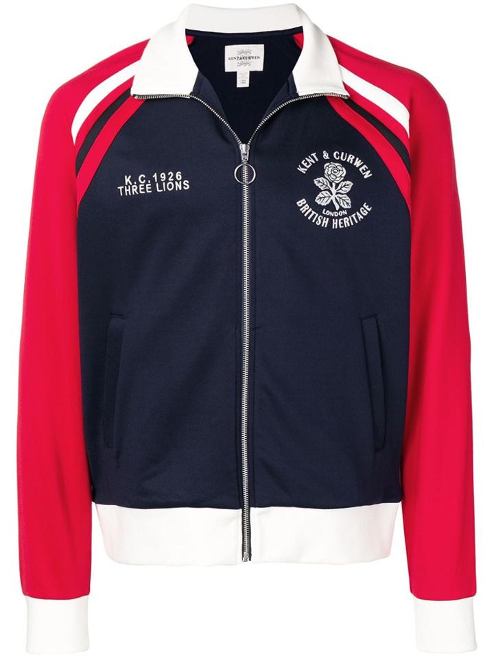 Kent & Curwen Embroidered Rose Sports Jacket - Blue