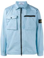 Stone Island Overshirt Jacket, Men's, Size: Xl, Blue, Cotton