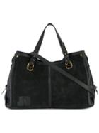 Jérôme Dreyfuss Emile Tote, Women's, Black, Cotton/calf Leather/calf Suede