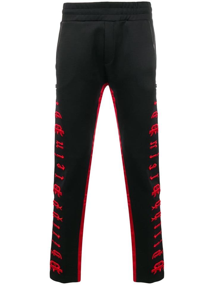 Philipp Plein Embroidered Logo Track Trousers - Black
