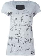 Philipp Plein 'kiss Me' T-shirt, Women's, Size: Small, Grey, Cotton