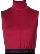 Daniel Patrick Funnel Neck Cropped Top, Women's, Size: Medium, Polyester/spandex/elastane