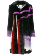 Marco De Vincenzo Patterned Faux Fur Coat - Multicolour