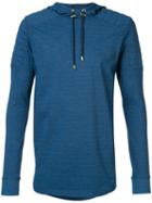 Balmain Biker Patch Logo Hoodie, Men's, Size: Medium, Blue, Cotton/spandex/elastane