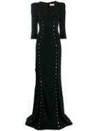 Murmur Studded Long Dress - Black
