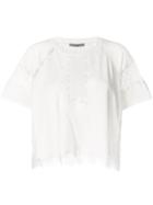 Ermanno Scervino Lace Trim Top - White