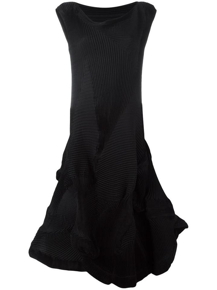 Issey Miyake Structured Skirt Dress, Women's, Size: 2, Black, Polyester/polyurethane/triacetate