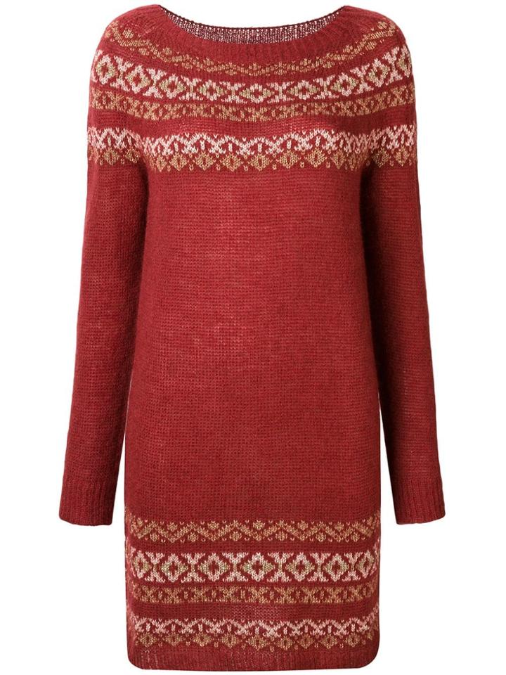 Twin-set Short Knit Dress - Red