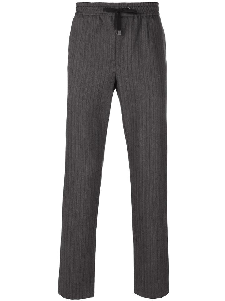 Dolce & Gabbana Contrast Stripe Trousers - Grey
