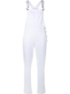 Frame Denim Sleeveless Denim Jumpsuit, Women's, Size: Small, White, Cotton/polyester/spandex/elastane