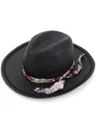 Undercover Patterned Band Hat - Black