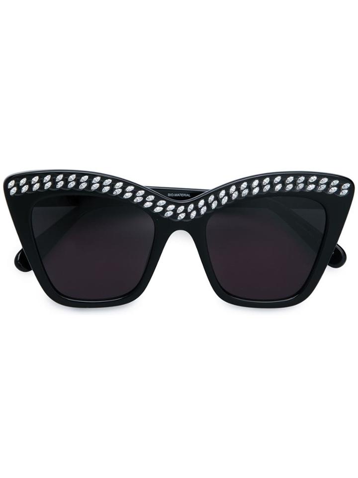 Stella Mccartney Eyewear Crystal Embellished Cat Eye Sunglasses -