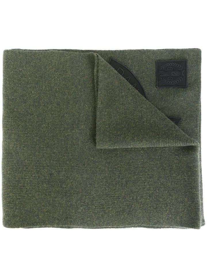 Dsquared2 Patched Scarf, Men's, Green, Wool