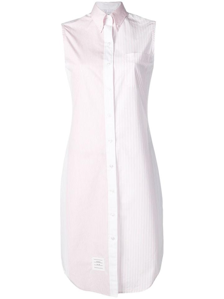 Thom Browne Fun-mix Stripe Poplin Shirtdress - Pink
