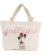 John Galliano Logo Print Tote - Neutrals