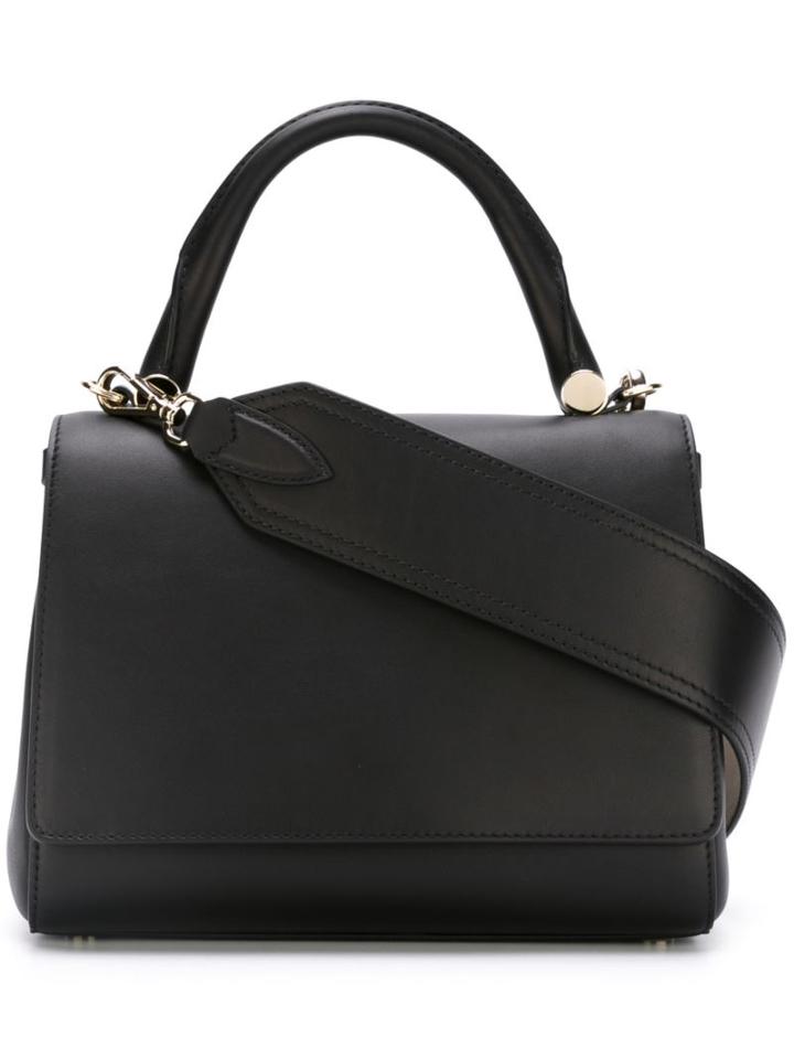 Max Mara Foldover Top Tote, Women's, Black