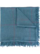 Faliero Sarti Frayed Scarf, Men's, Blue, Modal