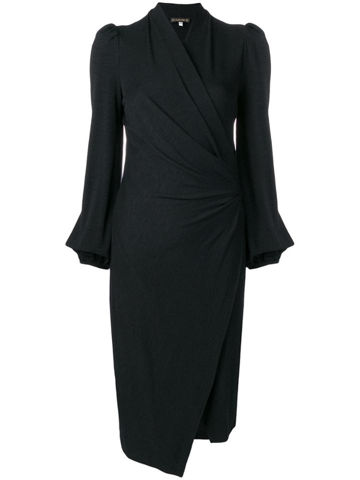 Plein Sud Wrap Knitted Dress - Black