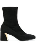 Fabi Sock Ankle Boots - Black