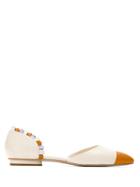 Sarah Chofakian Pointed Toe Ballerina Shoes - Neutrals