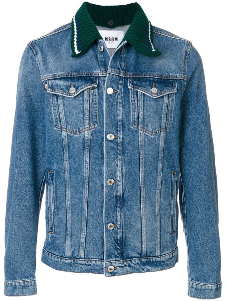 Msgm Denim Jacket - Blue