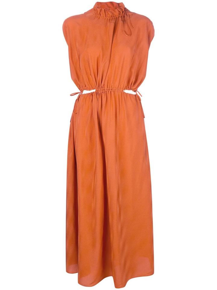 Fendi Cut-out Detail Dress - Orange