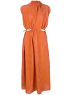 Fendi Cut-out Detail Dress - Orange