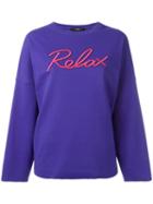 Diesel Relax Sweatshirt, Women's, Size: Small, Pink/purple, Cotton/polyester/spandex/elastane