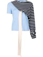 Jacquemus 'le T-shirt Nouee' Asymmetric T-shirt, Women's, Size: 36, Blue, Cotton