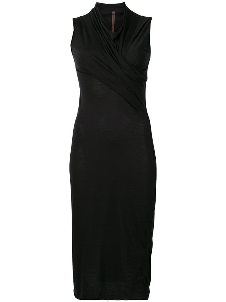 Rick Owens Lilies Draped Neck Sleeveless Dress - Black