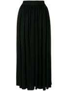 Msgm Pleated Long Skirt - Black