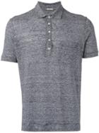 Massimo Alba Fleck Button Up Polo Shirt, Men's, Size: Xl, Black, Linen/flax