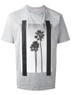 Palm Angels Palm Tree Print T-shirt, Men's, Size: Xl, Grey, Cotton