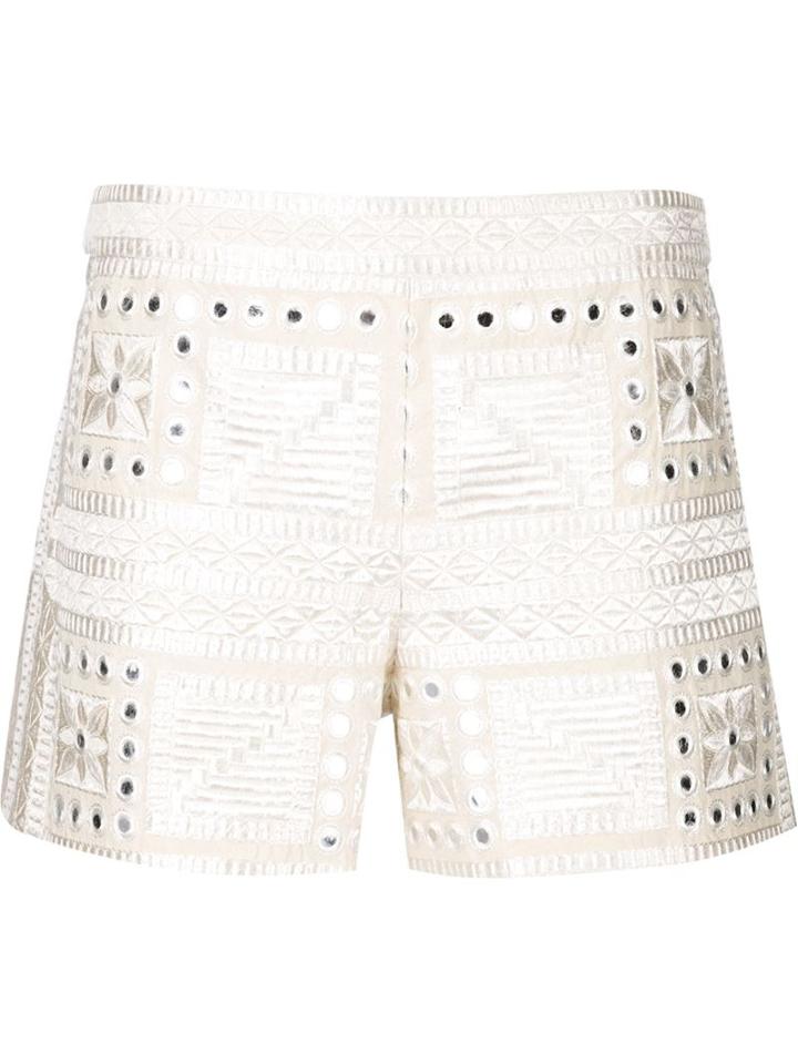 Alice+olivia Embroidered Shorts