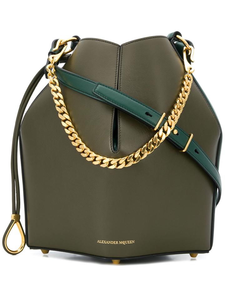 Alexander Mcqueen Chunky Chain Shoulder Bag - Green