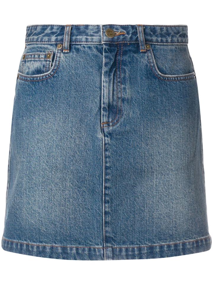 A.p.c. Short Denim Skirt - Blue