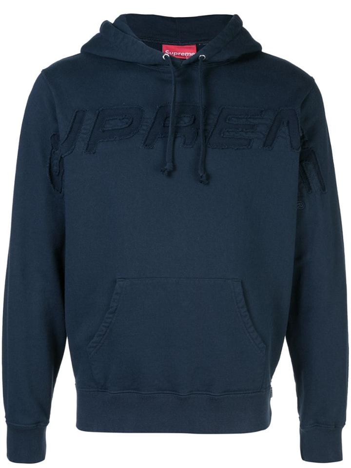 Supreme Logo Hoodie - Blue