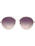 Prada Eyewear Round Frame Sunglasses - Metallic