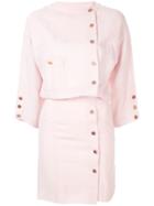 Chanel Vintage Button Detailing Short Dress - Pink