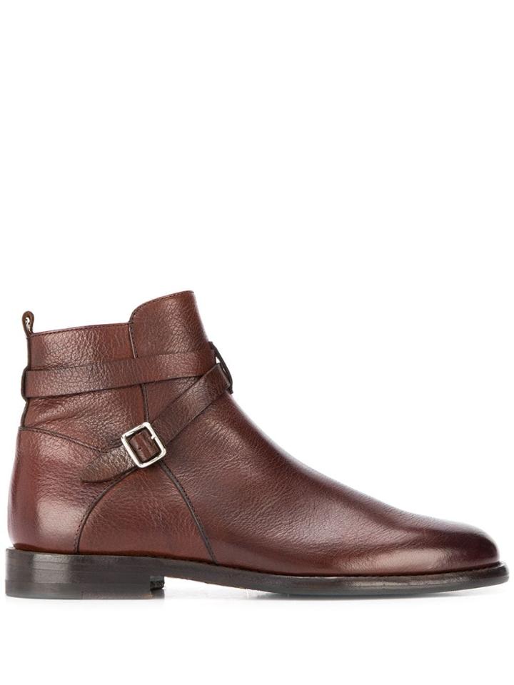 Henderson Baracco Leather Ankle Boots - Brown